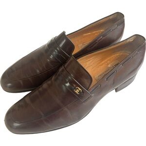 Vintage Gucci Horsebit Leather Loafer in Brown Size 10